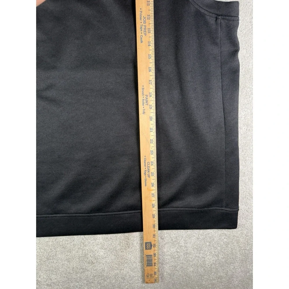 Adidas Golf ClimaLite Sweater Vest Knit Black V-Neck 3 Stripe Pullover Men's 2XL